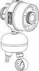 Überströmregler von IMI Hydronic Engineering mit Druckmesser, Verbindungselementen und einem runden Gehäuse, das für die Regulierung von Wasserströmungen ausgelegt ist.